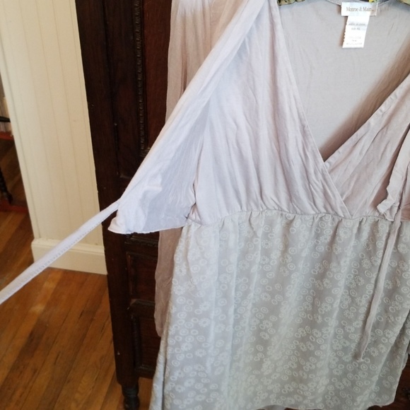 Monroe & Main XL gray sheer overlay dress - Picture 3 of 8